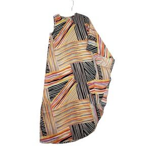 IMAN Caftan Dress Striped Geometric Print Lightweight Cover Up Aztec NWT Size XS
